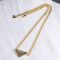 Prada Crystals Triangle Necklace in Metal Gold
