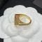 Prada Crystals Triangle Ring In Metal Gold