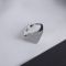 Prada Crystals Triangle Ring In Metal Silver