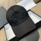 Prada Embroidered Logo Baseball Cap in Canvas Black
