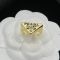 Prada Enamel Logo Triangle Ring In Metal Gold/Black