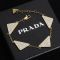 Prada Enamel Triangle Bracelet In Metal Gold/White