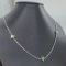 Prada Enamel Triangle Station Necklace In Metal Silver/Green