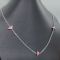 Prada Enamel Triangle Station Necklace In Metal Silver/Pink