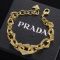 Prada Eternal Gold Chain Bracelet In Metal with Crystals Gold