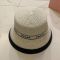 Prada Logo Webbing Bucket Hat in Raffia White