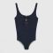 Prada One-Piece Stretch Jersey Swimsuit Women Lycra Navy Blue