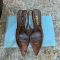 Prada Pointy Toe Slingback Pumps 75mm Women Suede Brown