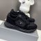 Prada Prax Sneakers Men Suede and Re-Nylon Black