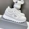 Prada Prax Sneakers Men Suede and Re-Nylon White