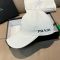 Prada Side Embroidered Lettering Logo Baseball Cap in Cotton White