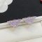 Prada Smalto Embellished Logo Earrings In Metal Silver/Purple
