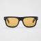 Prada SPRB12 Square Sunglasses in Acetate with The Iconic Metal Plaque Black/Yellow