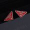 Prada Symbole Earrings In Metal Silver/Red