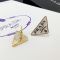 Prada Symbole Earrings In Metal Gold/White
