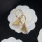 Prada Triangle Earrings In Metal with Crystals Gold
