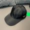 Prada Triangle Lettering Logo Baseball Cap in Re-Nylon Black