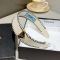 Prada Triangle Logo Headband in Leather Beige