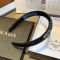 Prada Triangle Logo Headband in Velvet with Strass Black