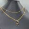 Prada Triangle Logo Pendant Two Layer Necklace in Metal Gold/Black
