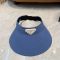 Prada Triangle Logo Visor Hat in Cotton Blue
