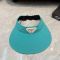Prada Triangle Logo Visor Hat in Cotton Green