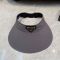 Prada Triangle Logo Visor Hat in Cotton Grey