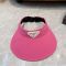 Prada Triangle Logo Visor Hat in Cotton Pink