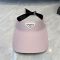 Prada Triangle Logo Visor Hat in Re-Nylon Light Pink