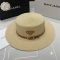 Prada Triangle Logo Wide Brim Sun Hat in Raffia Beige