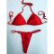 Prada Triangular Bikini Women Lycra Red