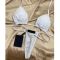Prada Triangular Bikini Women Lycra White