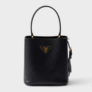 Prada 1BA217 Panier Mini Bag in Saffiano Leather Black