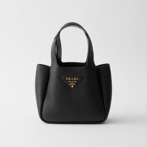 Prada 1BA349 Liaison Mini Handbag in Leather Black