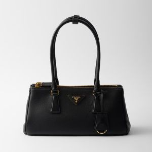 Prada 1BA457 Galleria Medium Bag in Leather Black