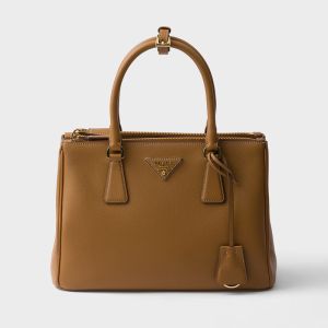 Prada 1BA863 Galleria Medium Bag in Leather Brown
