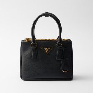Prada 1BA906 Galleria Mini Bag in Saffiano Leather Black