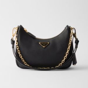 Prada 1BC204 Re-Edition Mini Bag in Saffiano Leather Black