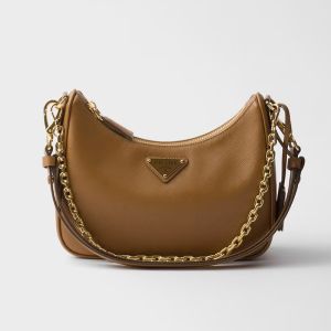 Prada 1BC204 Re-Edition Mini Bag in Saffiano Leather Brown