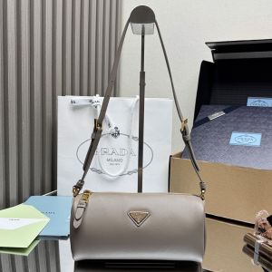 Prada 1BC239 Pouch in Leather Grey