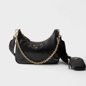 Prada 1BH204 Re-Edition 2005 Bag in Leather Black