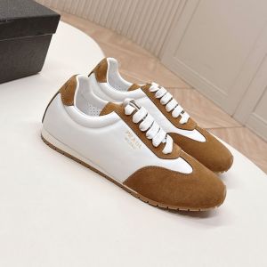 Prada 1E151O Sneakers Women Nappa Leather and Suede Camel