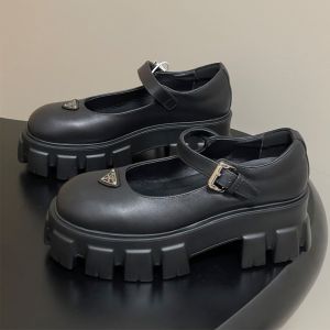 Prada 1F080O Monolith Mary Janes Women Leather Black