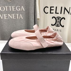 Prada 1F215O Collapse Ballet Flats Women Re-Nylon and Suede Pink