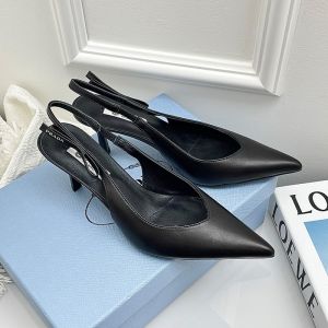 Prada 1I447O Slingback Pumps Women Leather Black