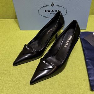 Prada 1I928M Pumps Women Brushed Leather Black
