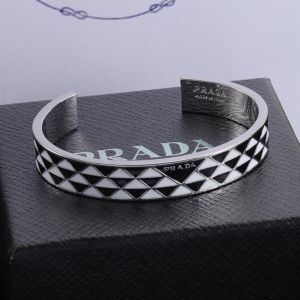 Prada 1IB846 Enameled Bracelet In Metal Silver