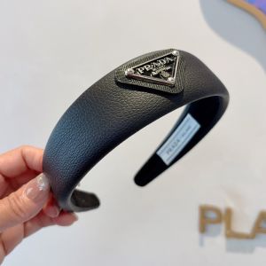Prada 1IH080 Headband in Leather Black