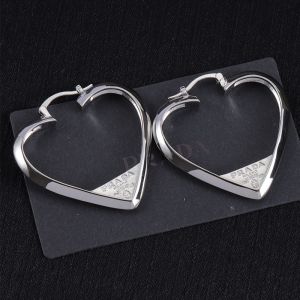Prada 1IO148 Heart Earrings In Metal Silver