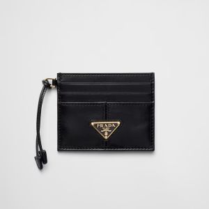 Prada 1MC025 Card Holder in Leather Black